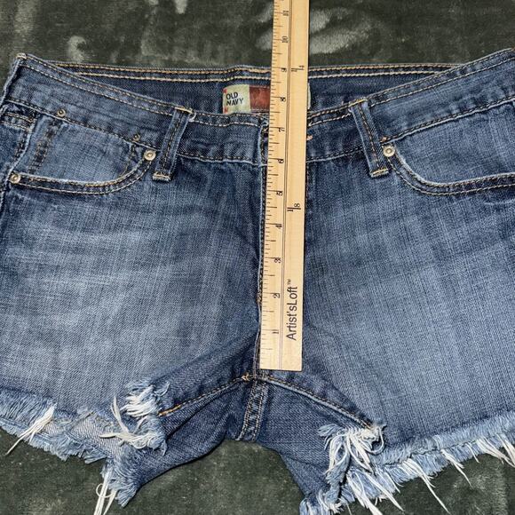Old Navy Y2K 2007 Ultra Low Rise Denim Cut-Off Shorts Womens 6 Cotton Casual - Picture 8 of 8